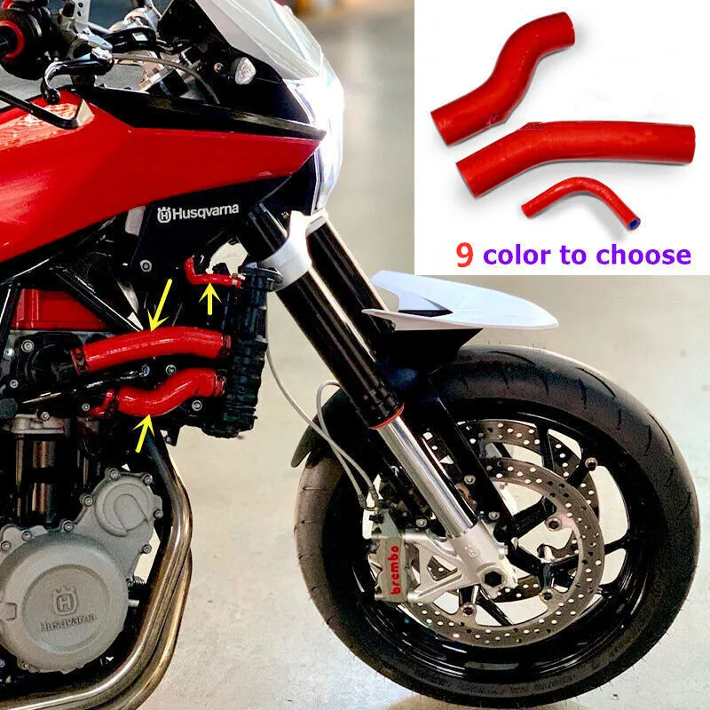 

3PCS Silicone Radiator Coolant Hose For 2011-2014 Husqvarna Nuda 900 900R Replacement Part 2012 2013 Upper and Lower