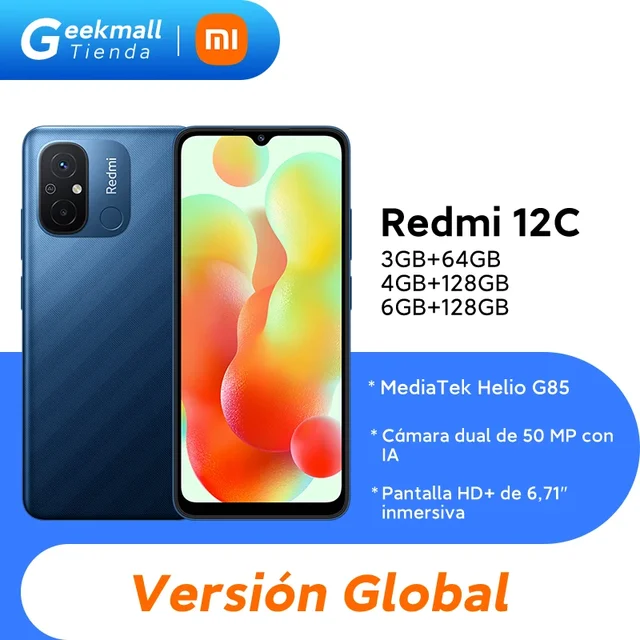 Versión Global Xiaomi Redmi 12C 12 C Smartphone 6.71inches