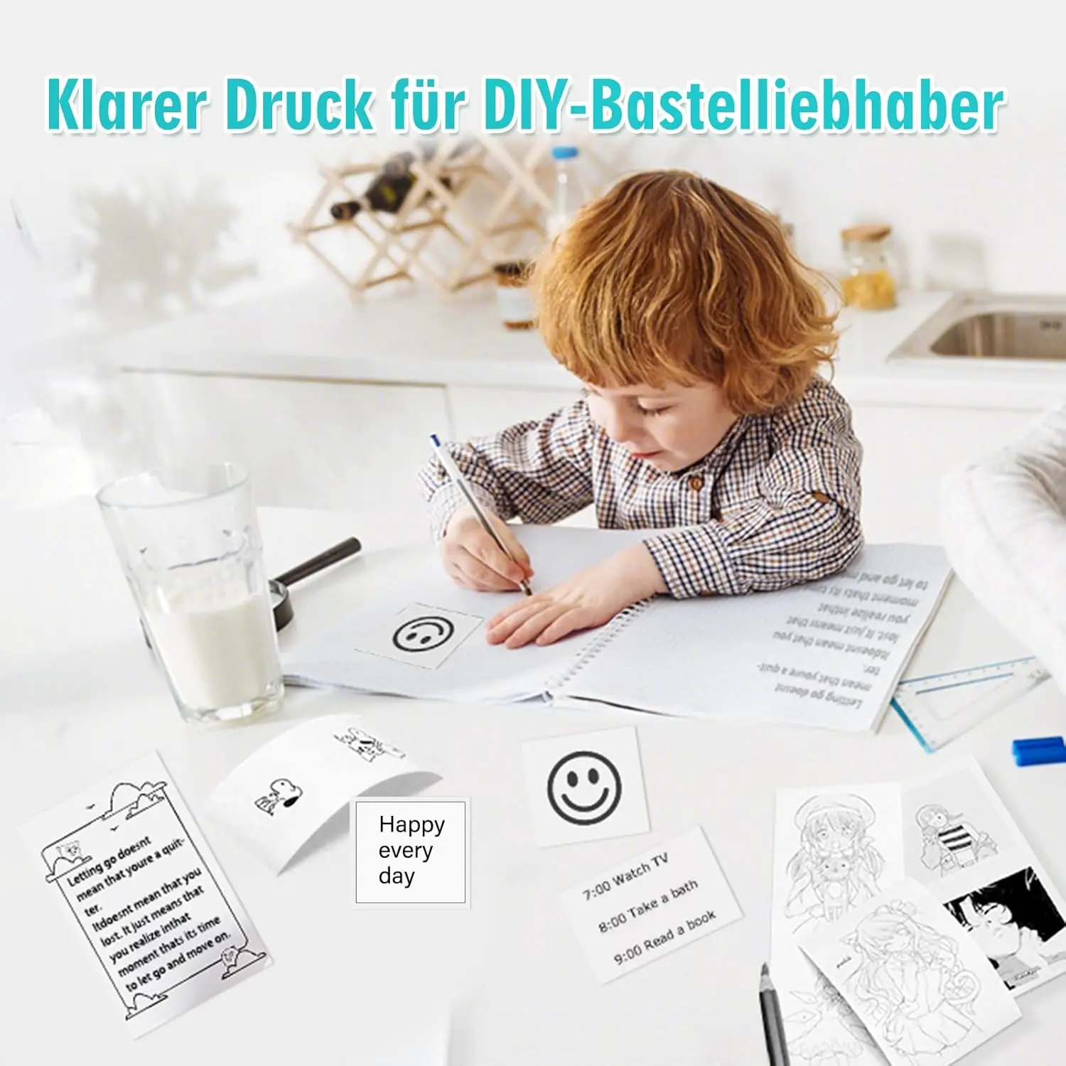 Thermal Sticker Paper - 57mm*30mm,Compatible with HPRT L8/ M02/M02S/iDPRT S1Mini Prtiner White Adhesive Thermal Paper