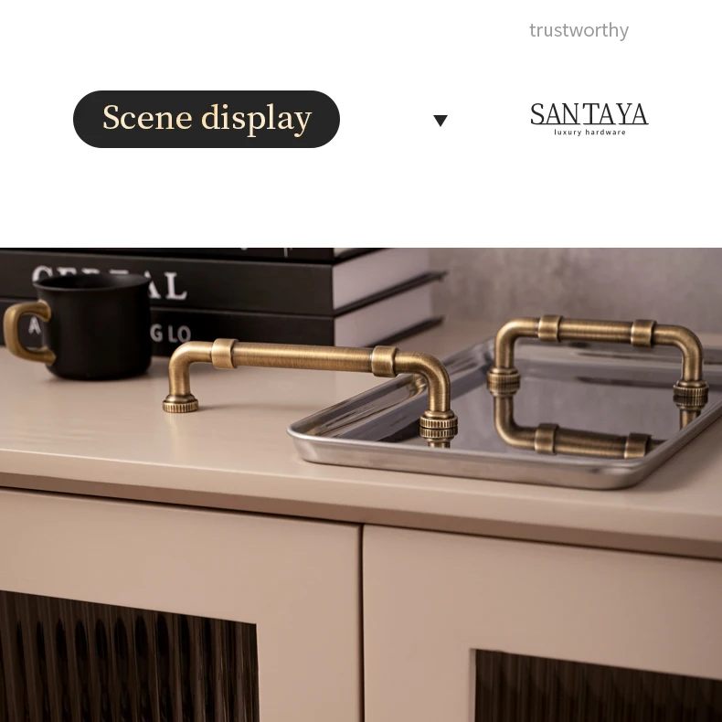 brass drawer knob pipe style furniture hardware