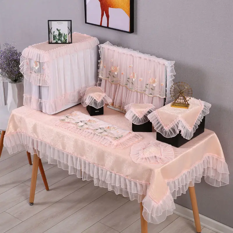 Qualità Life Cloth Lace Desktop Computer Cover Computer Tovaglia Schermo Del Computer Copertura Antipolvere Per Apple Imac