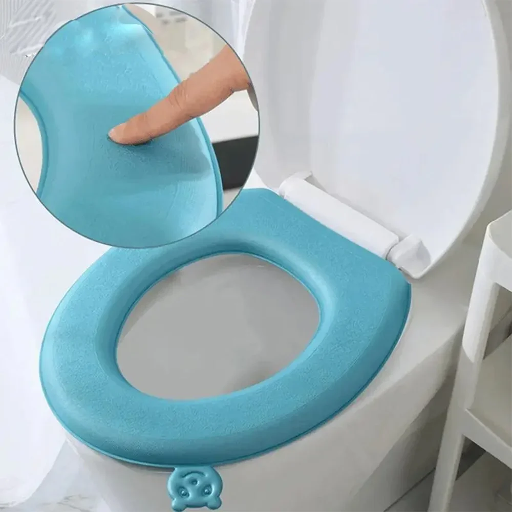 Toilet Seat Cover EVA Handheld Lift Toilet Seat Cover Thickened Four Seasons Universal Toilet Seat Cushion Paste Type Cushion Accessories
