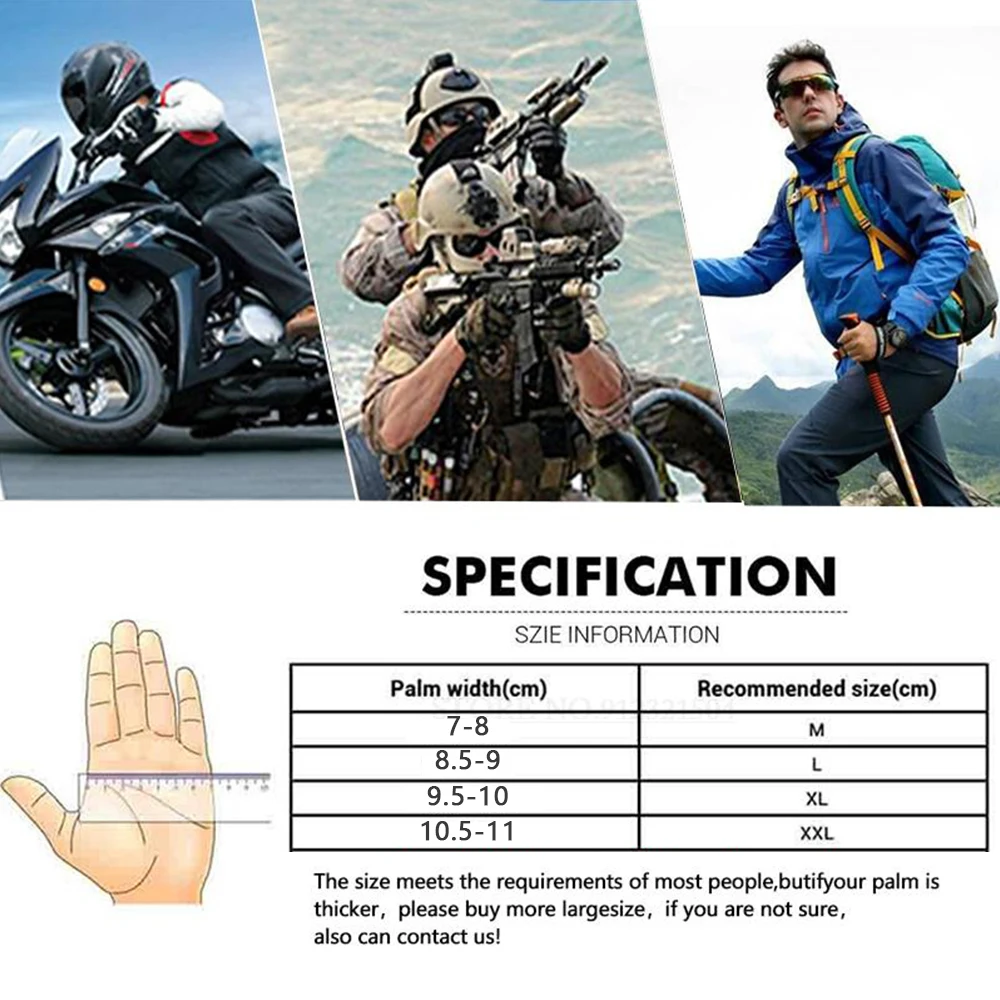 Premium Leather Touchscreen Motorcycle Gloves - Unisex Motocross Riding Gear