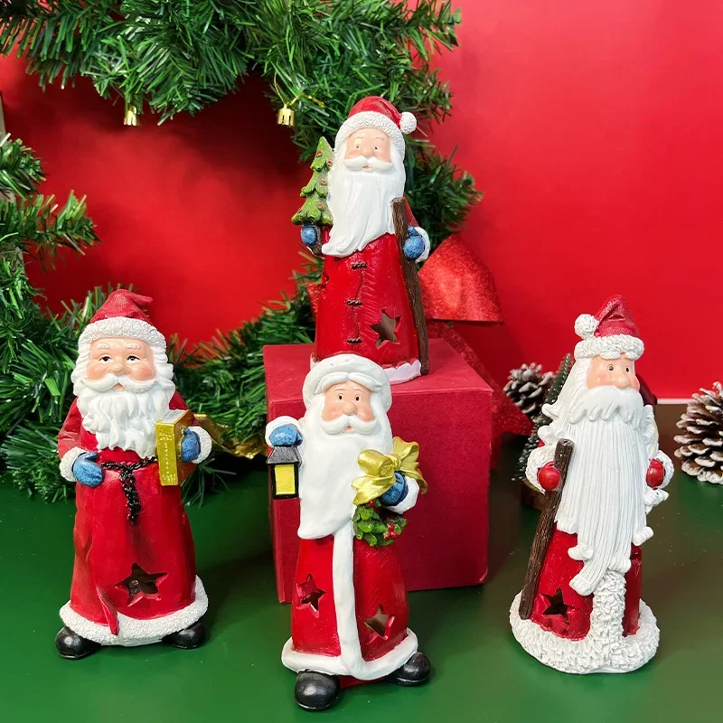 

Рождественский Декор, ночник, украшение Санта-Клауса, полимерные поделки, сцена, креативные настольные украшения для дома, рождественские украшения, игрушки, подарки