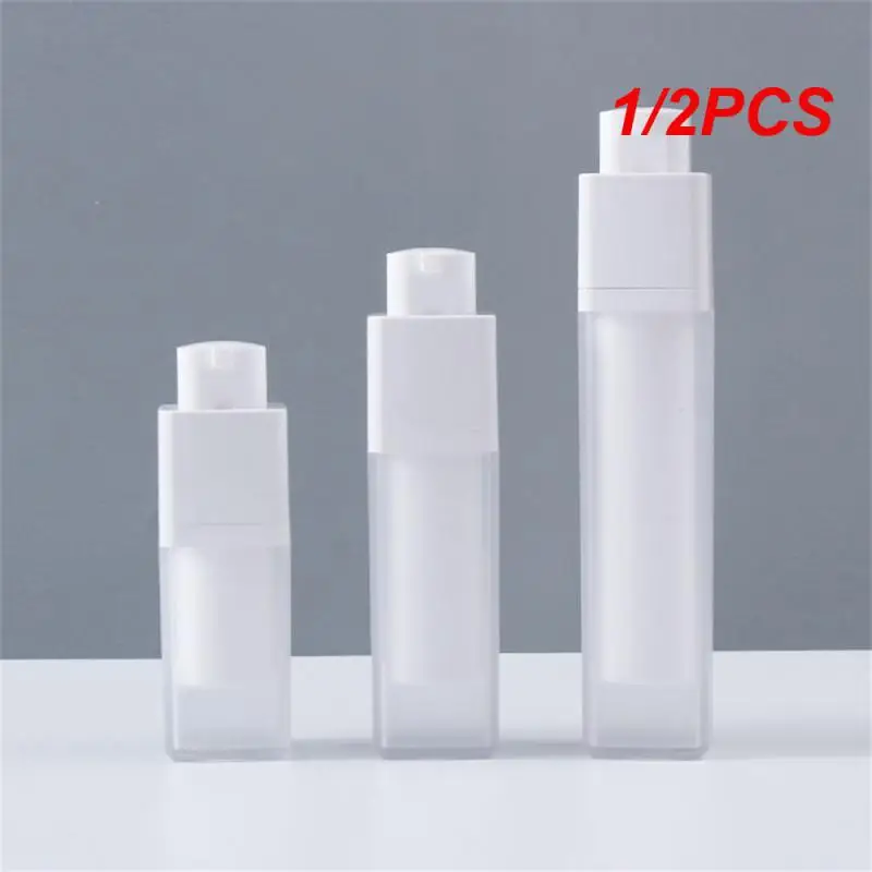 휴대용 재사용 가능한 빈 스프레이 병, 에어리스 로션 진공 펌프, 화장품 병, 리필 가능 병, 15ml, 30ml, 50ml, 1 개, 2 개
