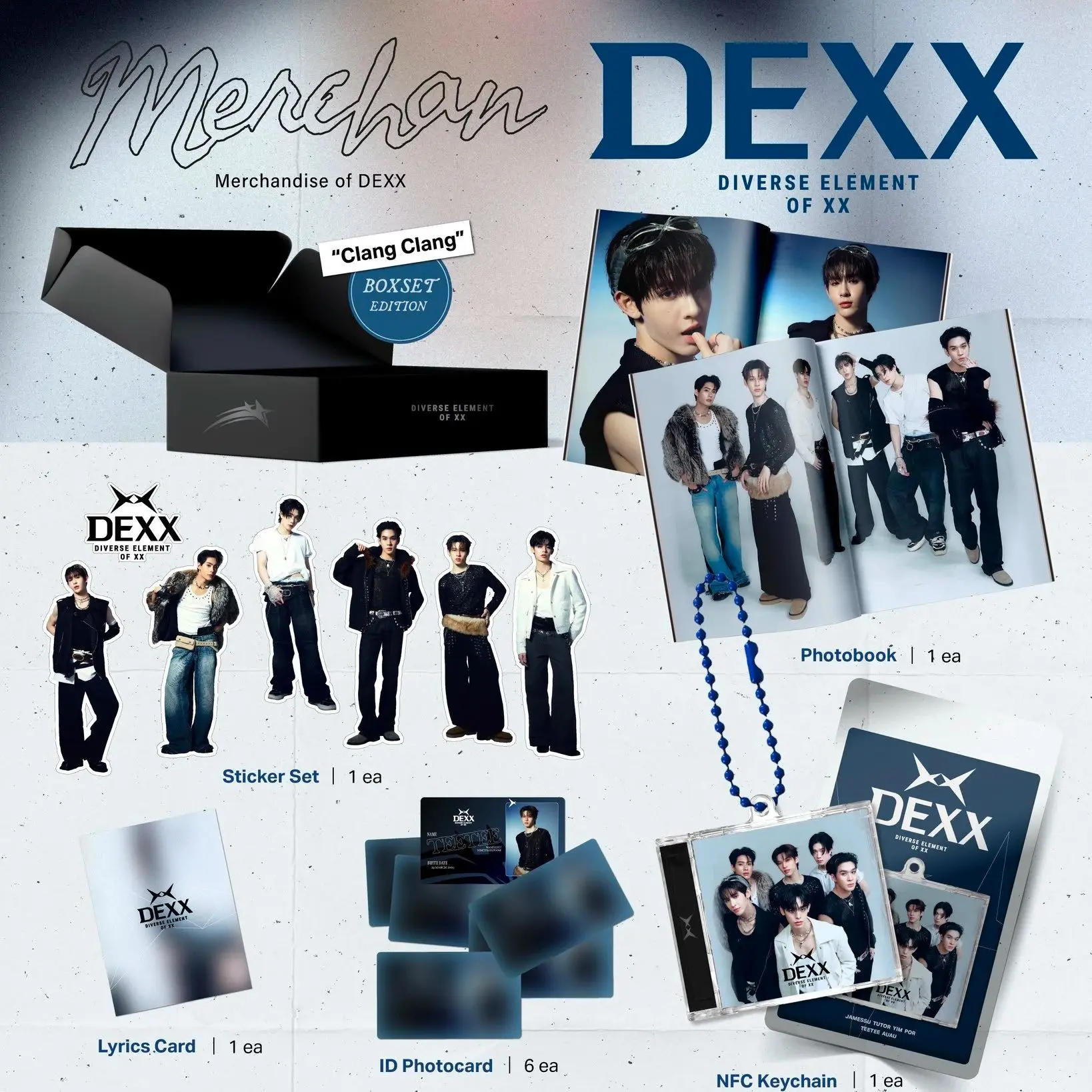 その他 DEXX Box Set Edition DMDmusic 2025 Pre-sale DEXX Diverse Element Of XX Merchandise Of XX Sticker