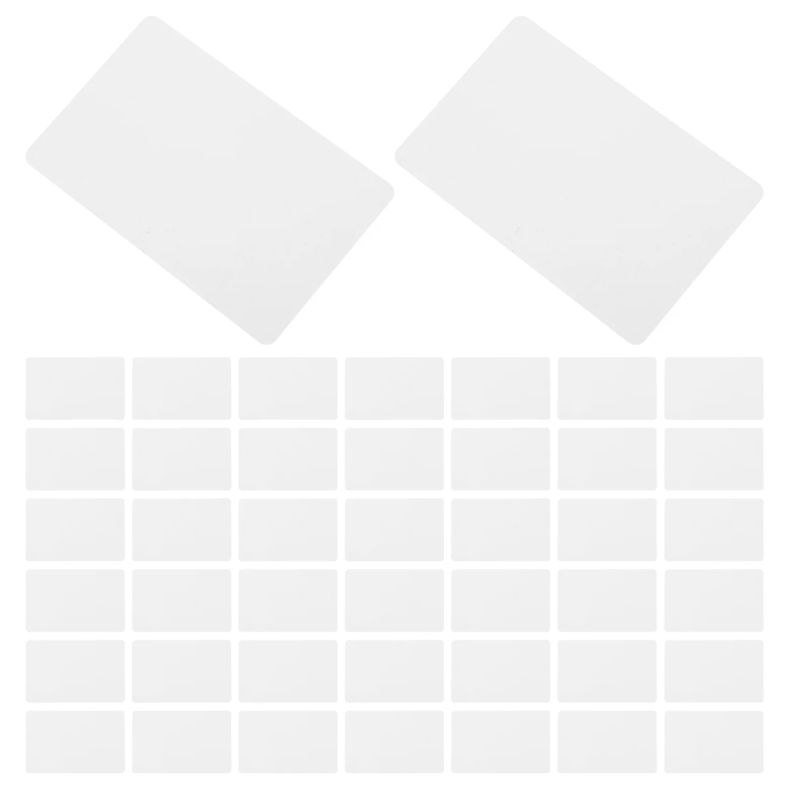 Dual Sided Pvc White Card Blank Cards 50 Pcs For Business Cards Id Card Blanks Printable Pvc Plastic Stock