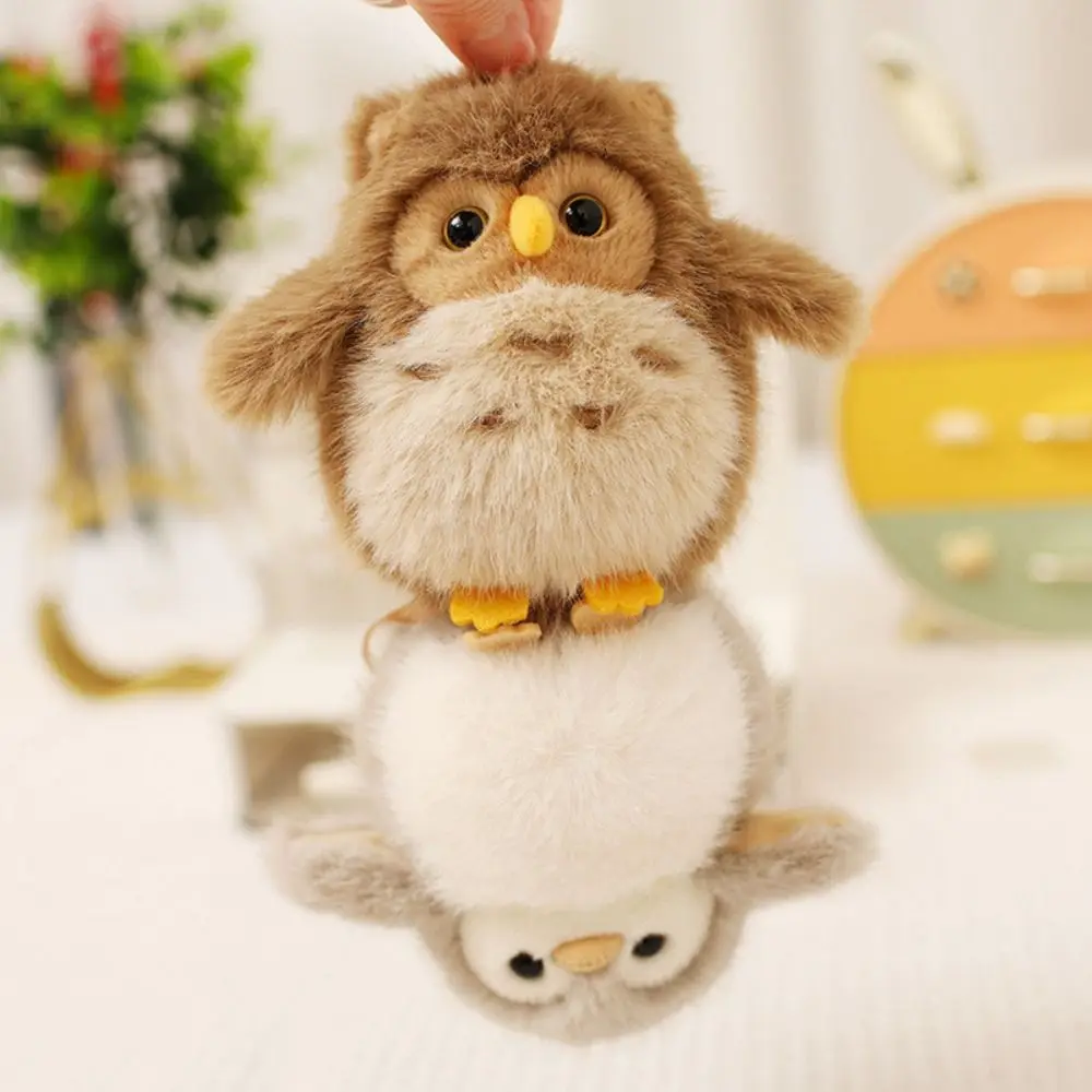 PP Cotton Penguin Stuffed Plush Toy Soft Fun Doll Magnetic Shoulder Standing Owl Doll Handmade Comfortable Pet Bird Stuffed Doll