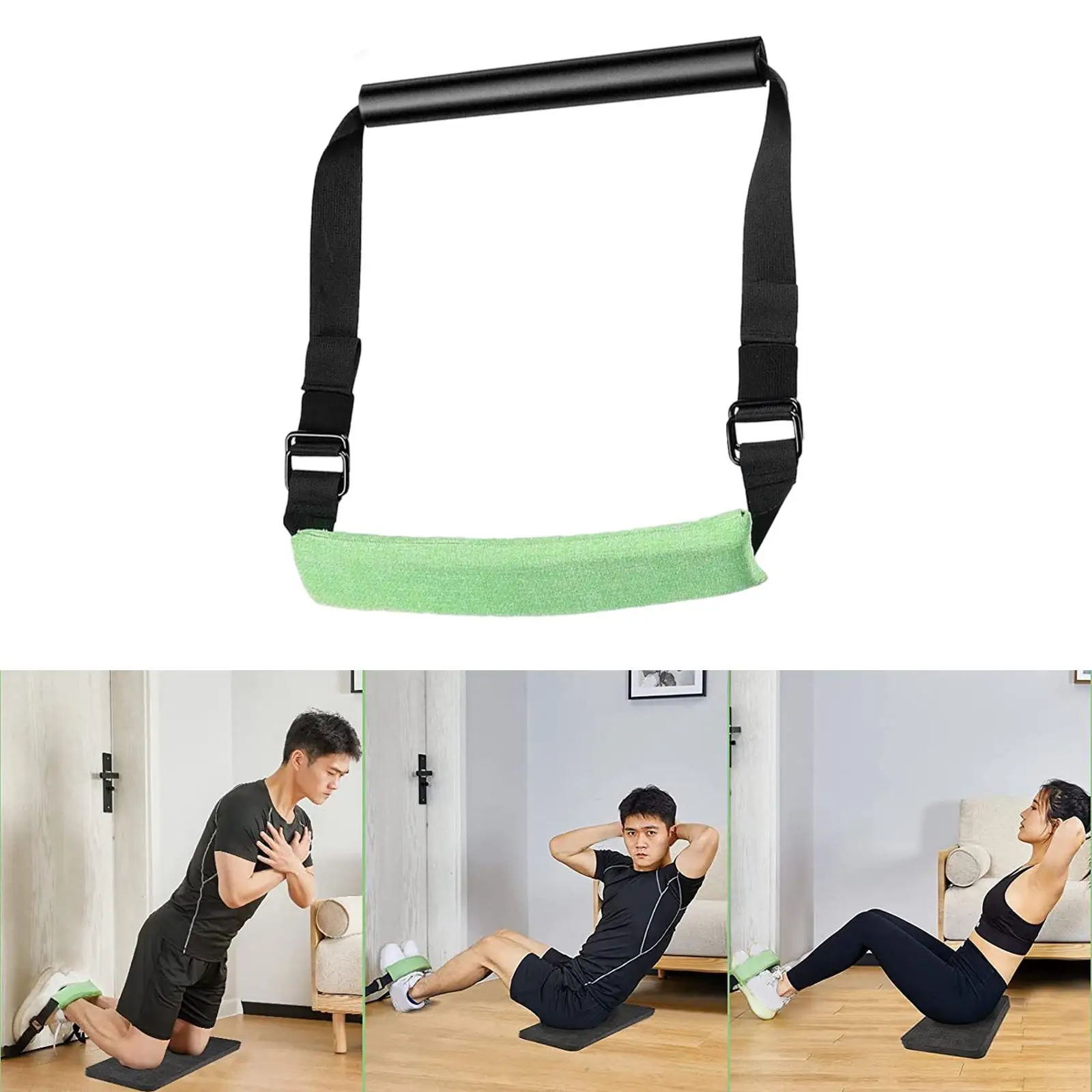 Hamstring Curl Strap Exercise Curl Ab Leg Equipment Door Anchor Abdominal Sit Up Assistant Bar for Strength Training