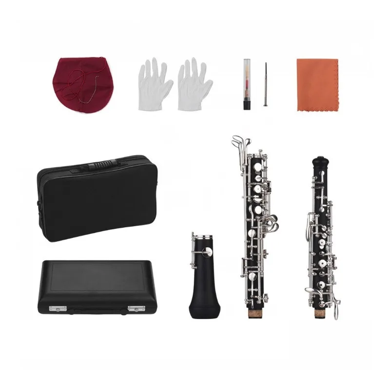 22 Key Oboe C Key Semi-automatic Nickel Plated Button Oboe Performance Level Beginner Exam Level Woodwind Instrument