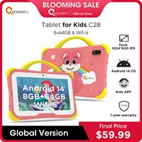 CWOWDEFU 7" Kids Tablet Android 14 8GB 64GB Octa Core WiFi6 Google Play Children Tablets for Girl Education Gift 4000mAh Hebrew 1
