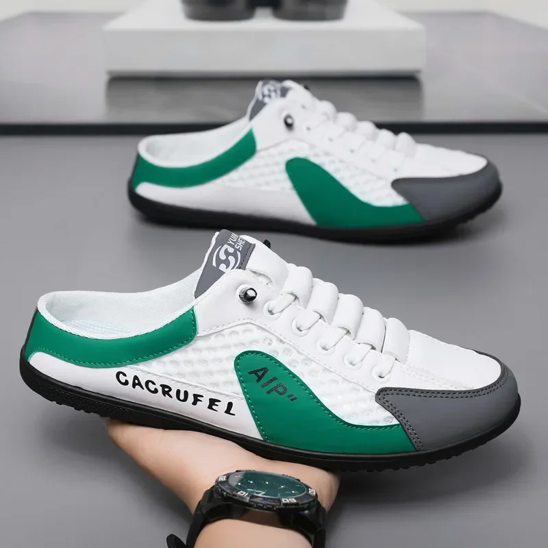 Men's Fashion Soft-soled Half Slippers Summer Men Trendy Bottom Casual Shoes Soft Sole Support Shoes Sneakers Zapatos De Hombre soft slippers,summer slippers
