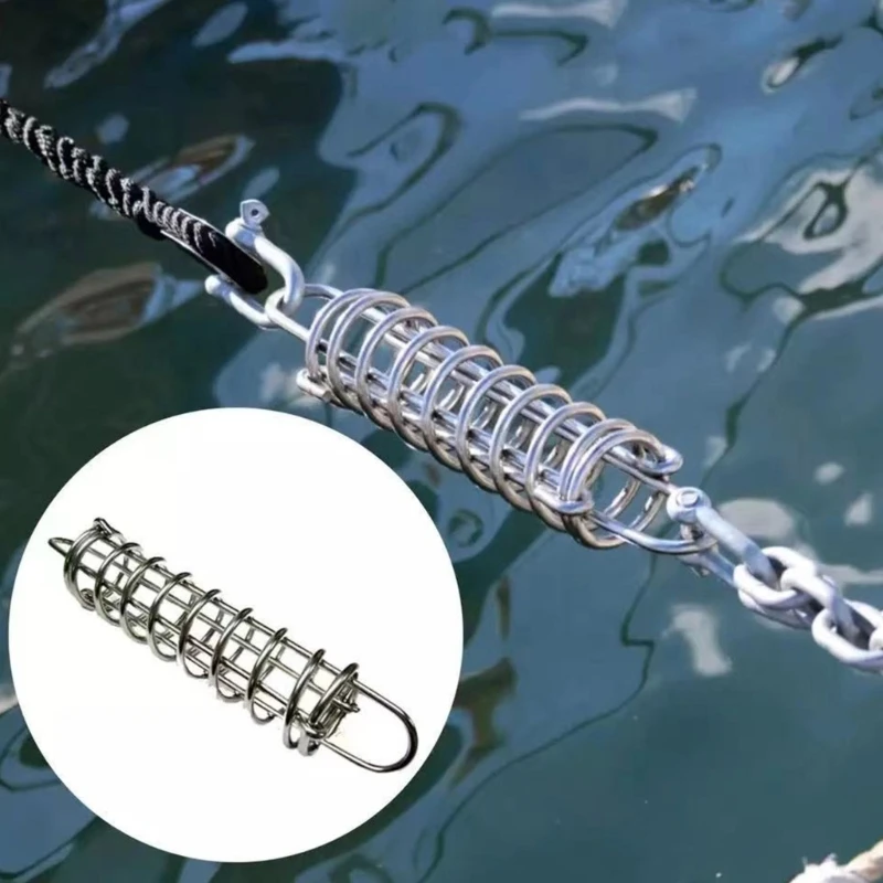 Boat Docking Mooring Spring Stainless Steel 316 Damper Snubber Marine Springs Corrosion Resistance Anchor Mooring Device 10 pcs wire diameter 1 2 mm compressed spring 304 stainless steel return springs spot goods spring od 7mm 22mm length 10mm 100mm