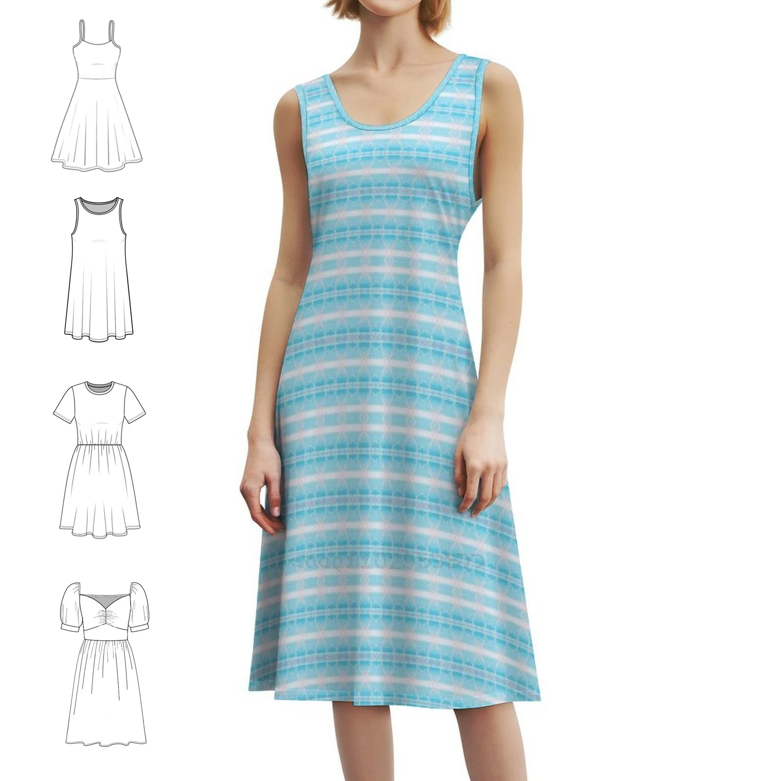 Blue Sexy Vacation Dress For Women Beach Party Birthday Mini Dress Modern Stylish Cute Girly Romantic Evening Dress Women
