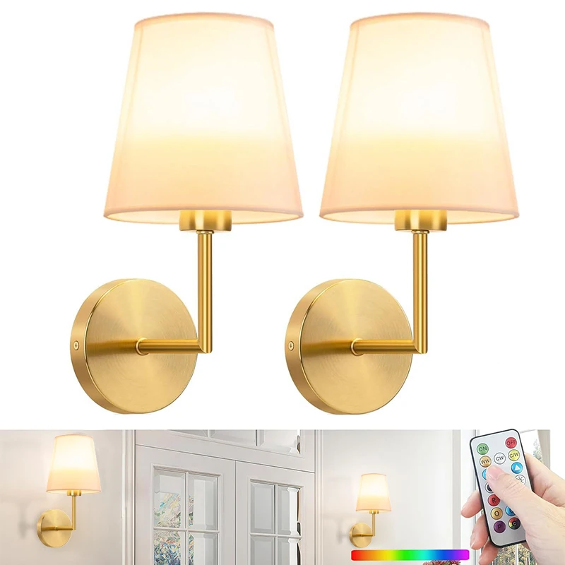 مصباح حائط LED شمالي قابل لإعادة الشحن بتقنية RGB،...