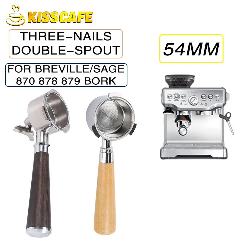 Cestello Filtro Di Ricambio Portafiltro Senza Fondo Da 54Mm Per Sage Breville 870 878 880 Accessori Per Caffè Espresso Strumento Barista