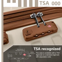 Ensemble de bagages 6 pièces avec sacs de voyage, valises rigides extensibles avec roulettes pivotantes et serrure TSA, couleur crème 6