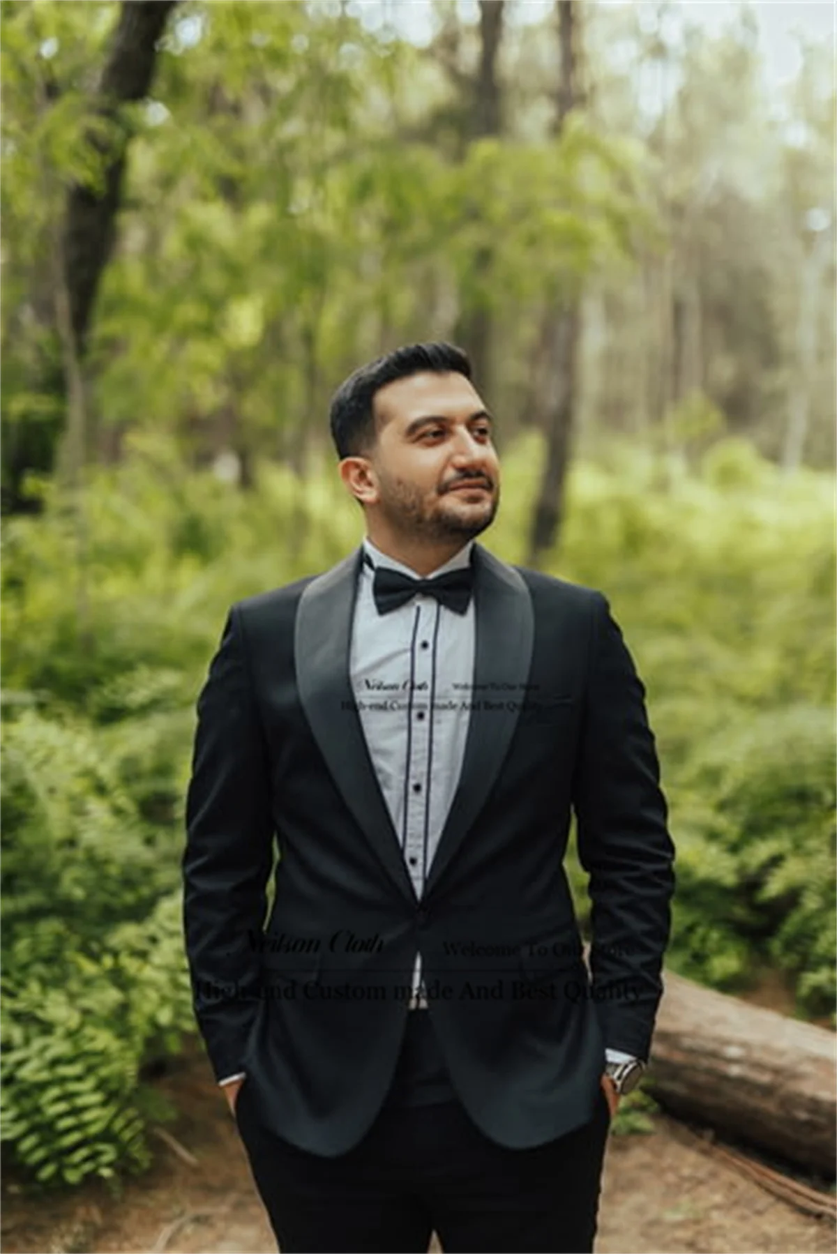 

Модные черные мужские костюмы, шаль, отворот, одна пуговица, свадебные смокинги для жениха, комплект из 2 предметов, мужской стиль, тонкий силуэт, мужские костюмы