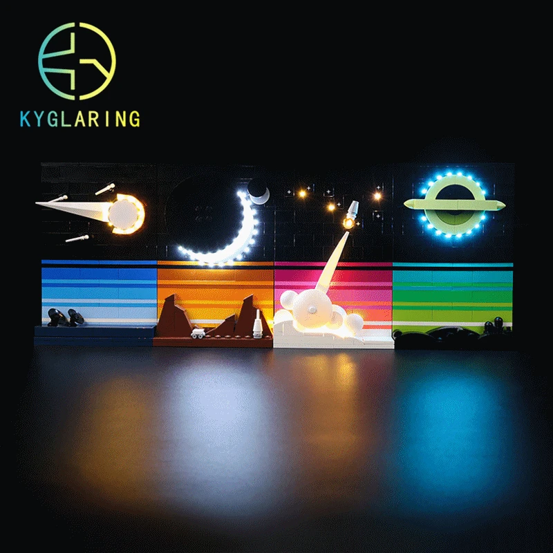 

Kyglaring LED Light Kit For 21340 Tales of the Space Age Block Model (Not Included Building Blocks)