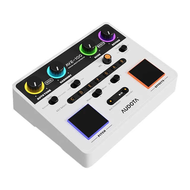 AUDOTA Professional Vocal Multi-Effects Unit- Harmony Generator, Auto-Tune, and Feedback Suppression with XLR Outputs 2