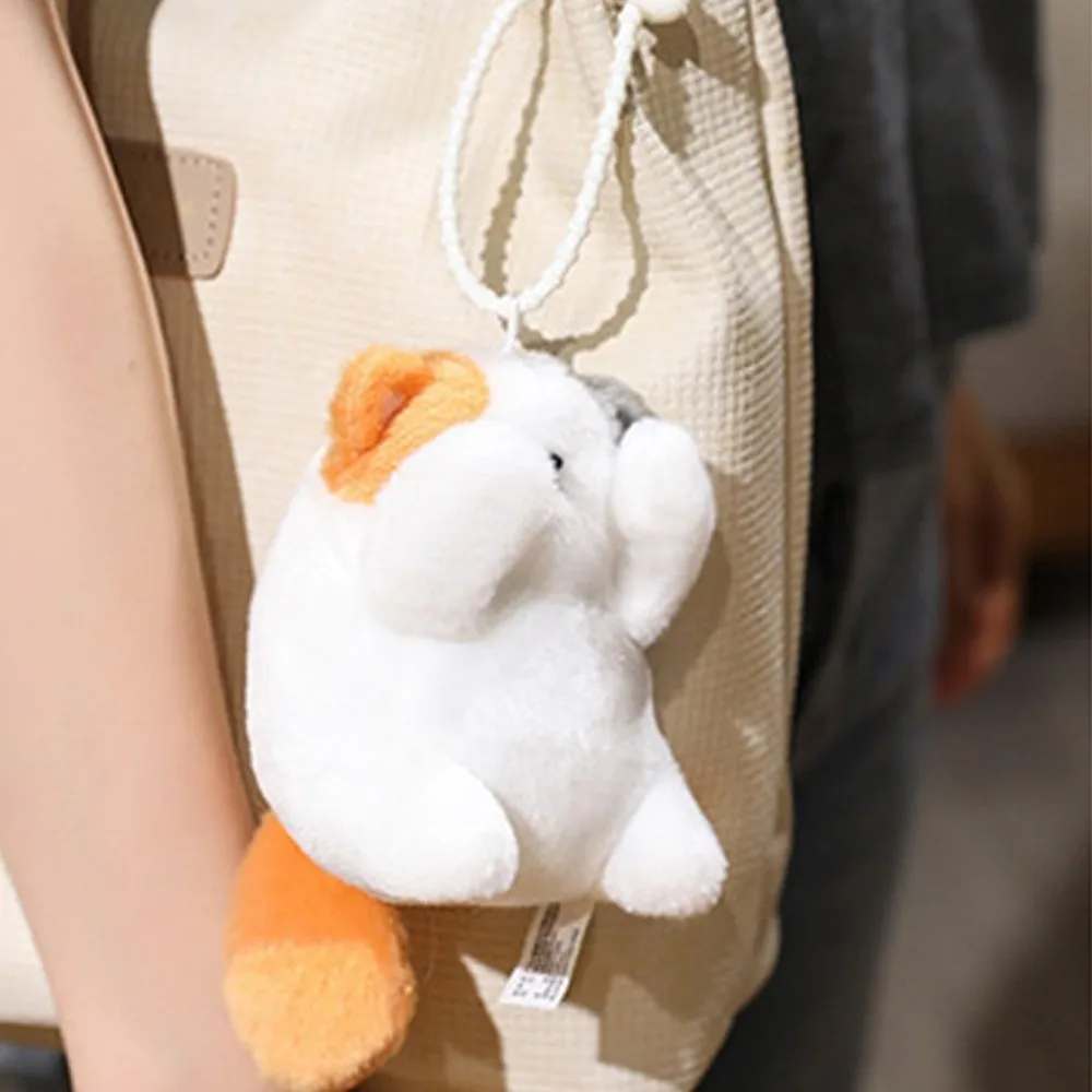 Lovely Stuffed Shy Cat Dog Keychain Funny Soft Capybara Plush Pendant Animal Cute Plush Doll Pendant Kid Boys