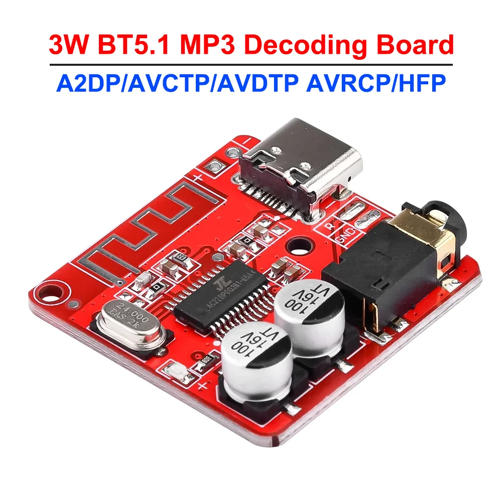 3 W 자동차 BT5.1 MP3 WAV 디코딩 보드 스피커 앰프 오디오 수신기 모듈, A2DP, AVCTP, AVDTP, AVRCP, HFP 지원 Best Top5 3 W 자동차 BT5.1 MP3 WAV 디코딩 보드 스피커 앰프 오디오 수신기 모듈, A2DP, AVCTP, AVDTP, AVRCP, HFP 지원 Best Top5