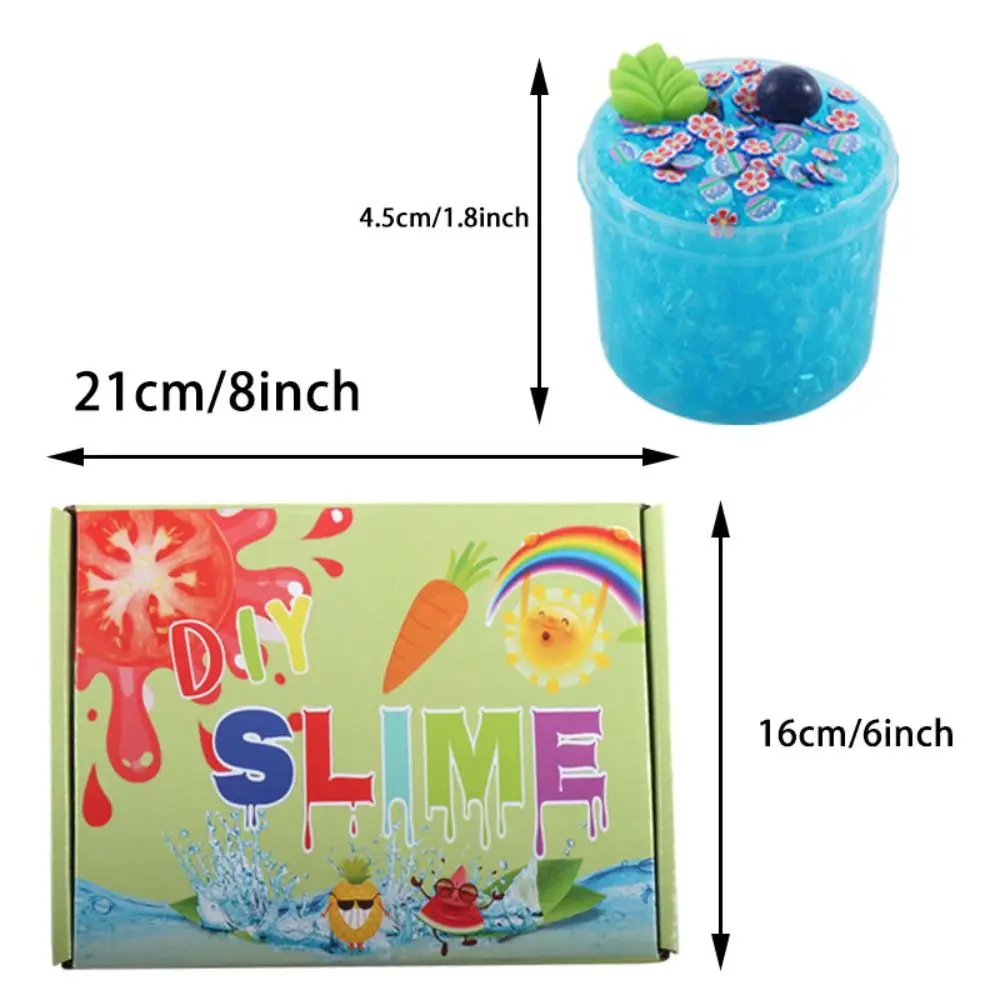 70ml Slime Kit Crystal Slime Super Soft Crunchy Non-Sticky Clear Butter Party Favors Stress Relief for Girls Boys