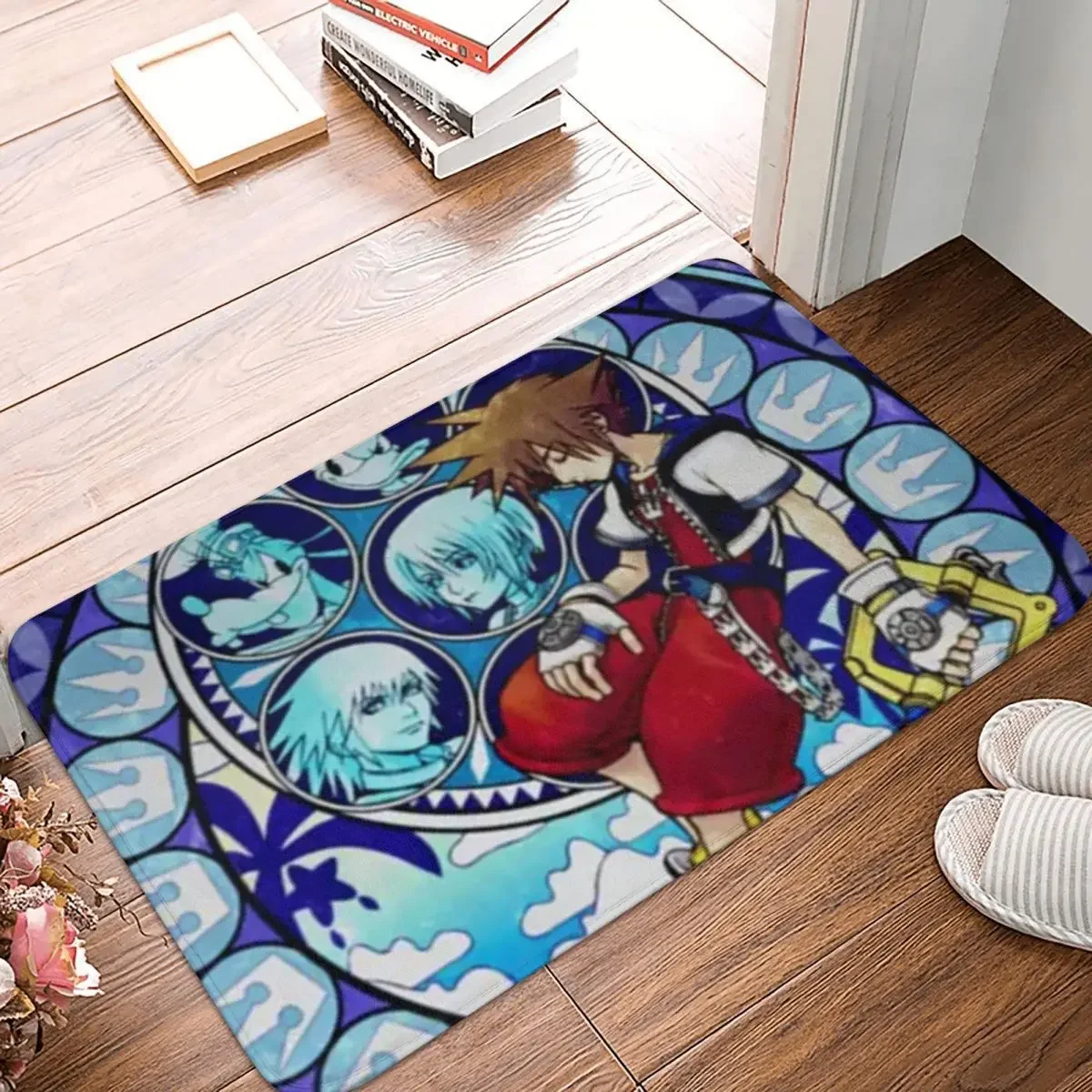 

Kingdom Hearts Game Anti-Slip Rug Doormat Bath Mat Sora's Heart Balcony Carpet Indoor Decorative