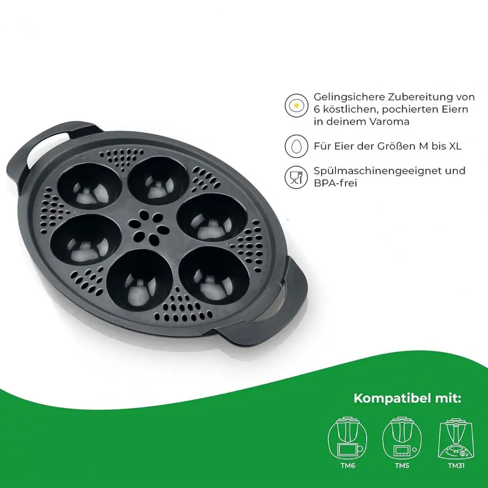 

6-grid Egg Steamer Multifunctional Egg Cooking Pot Mold Set for Tm5 Tm6 Kitchen Cooking Food Grade Steamer Steam Basket