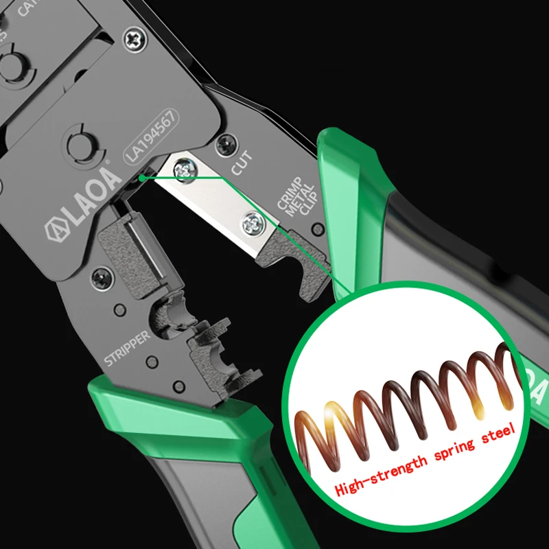 LAOA Professional network crimping pliers 5/6/7 crimping pliers crystal head network pliers set household crimping network cable 5