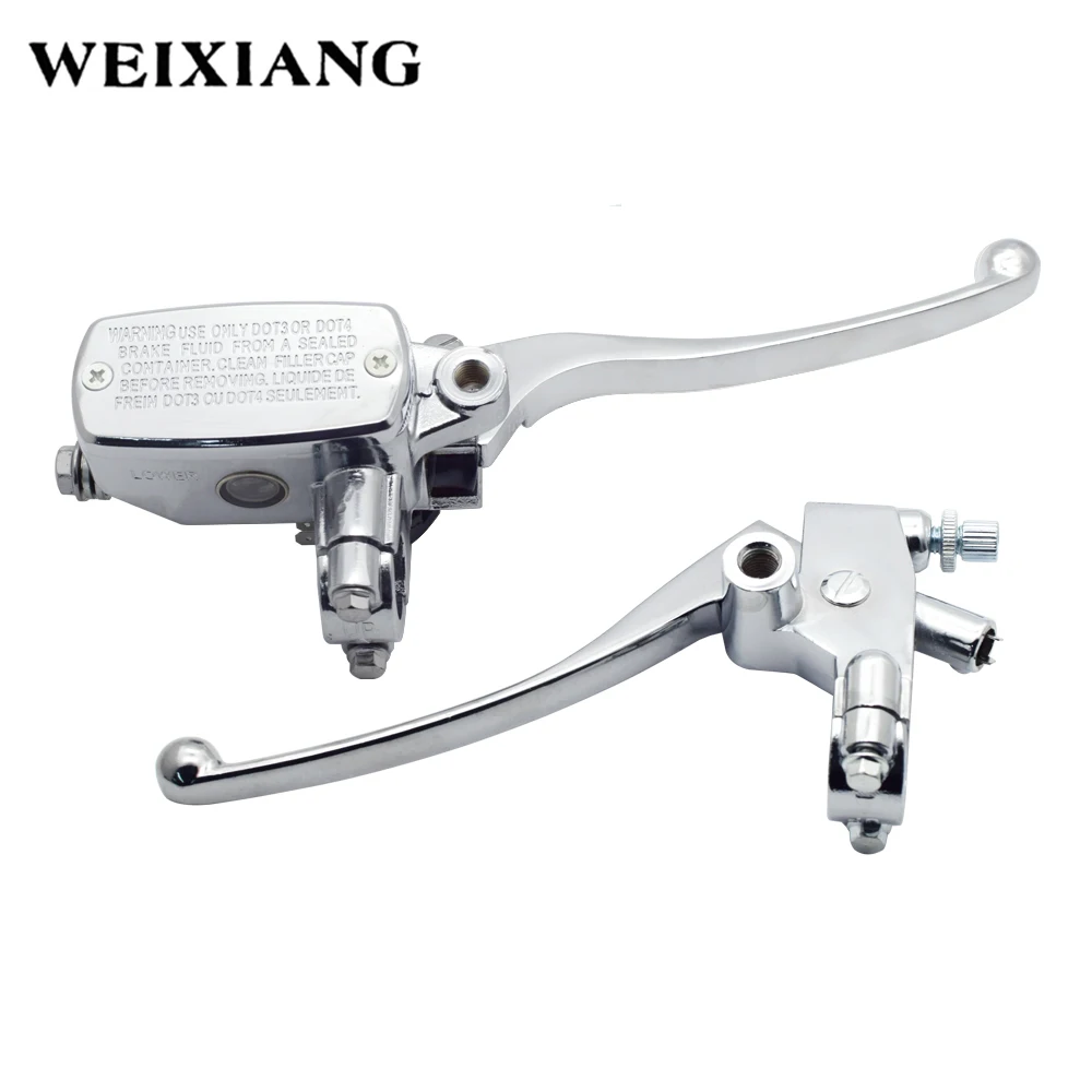 7822mmFrontMotorcycleHydraulicBrakePumpMasterCylinderSilver