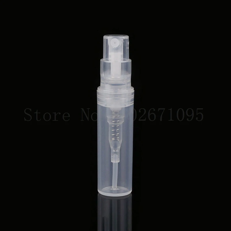 100pcs/lot 2 3 4 5ml Clear Transparent Plastic Perfume Spray Bottle Pen Atomizers Clasp Refillable Small Sample Trial Size Vial