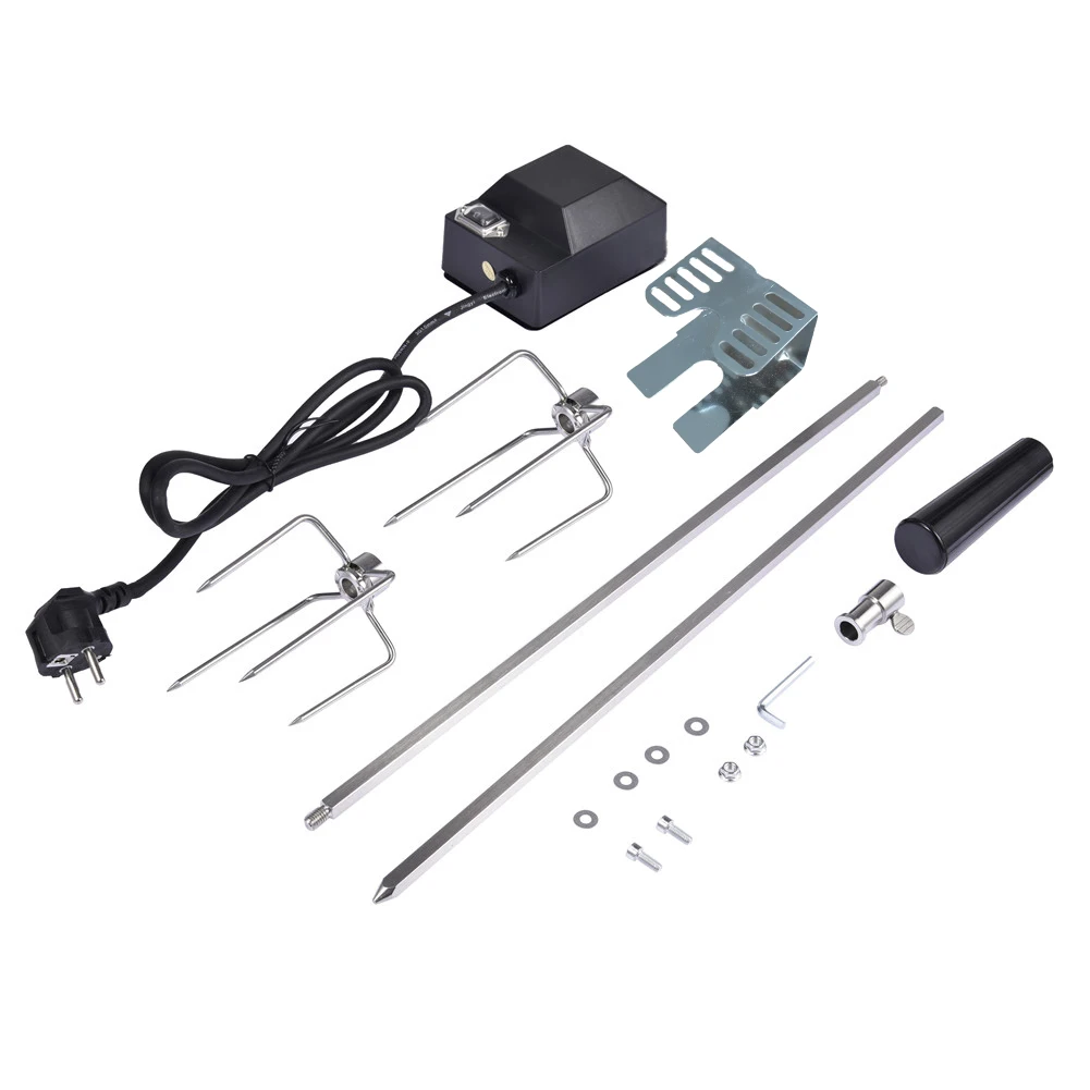 kit rotisserie grill rotisserie conjunto para grelhar cachorro quente frango bife