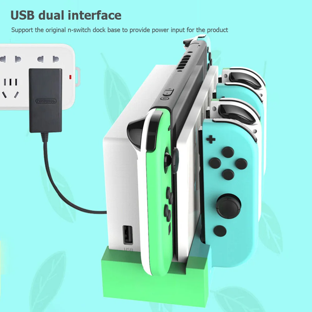Game Controller Charger Charging Dock Stand Holder for Nintendo Switch Joy-Con Game Controller Charger Dock Desktop Stand