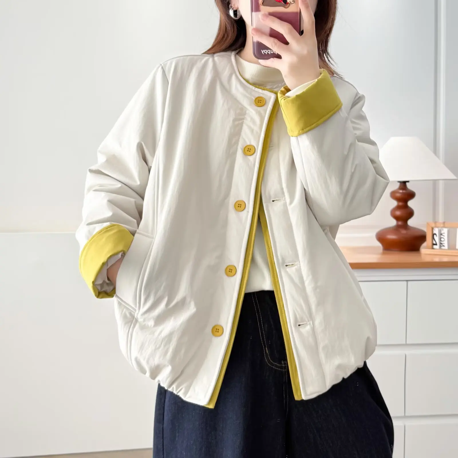 XXXXL Fashion Plus Size Women's Parkas New Winter Casual multi-color Block Padded Jacket Warm Coat 2588