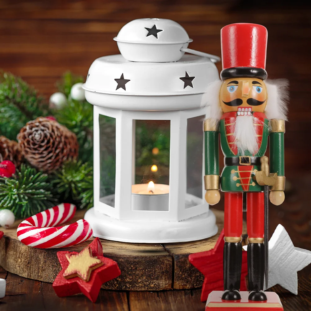 

2 Pcs Christmas Nutcracker Decorative Ornaments (Black) Decorations Wooden