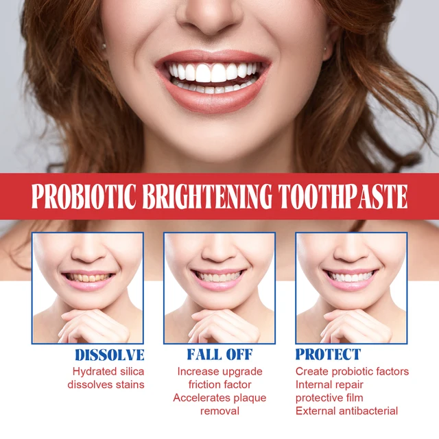 Sp-6 Probiotics Brightening Toothpaste Cleansing Tartar Remove Dental Plaque Fresh Breath Prevent Periodontitis Oral Teeth Care 4