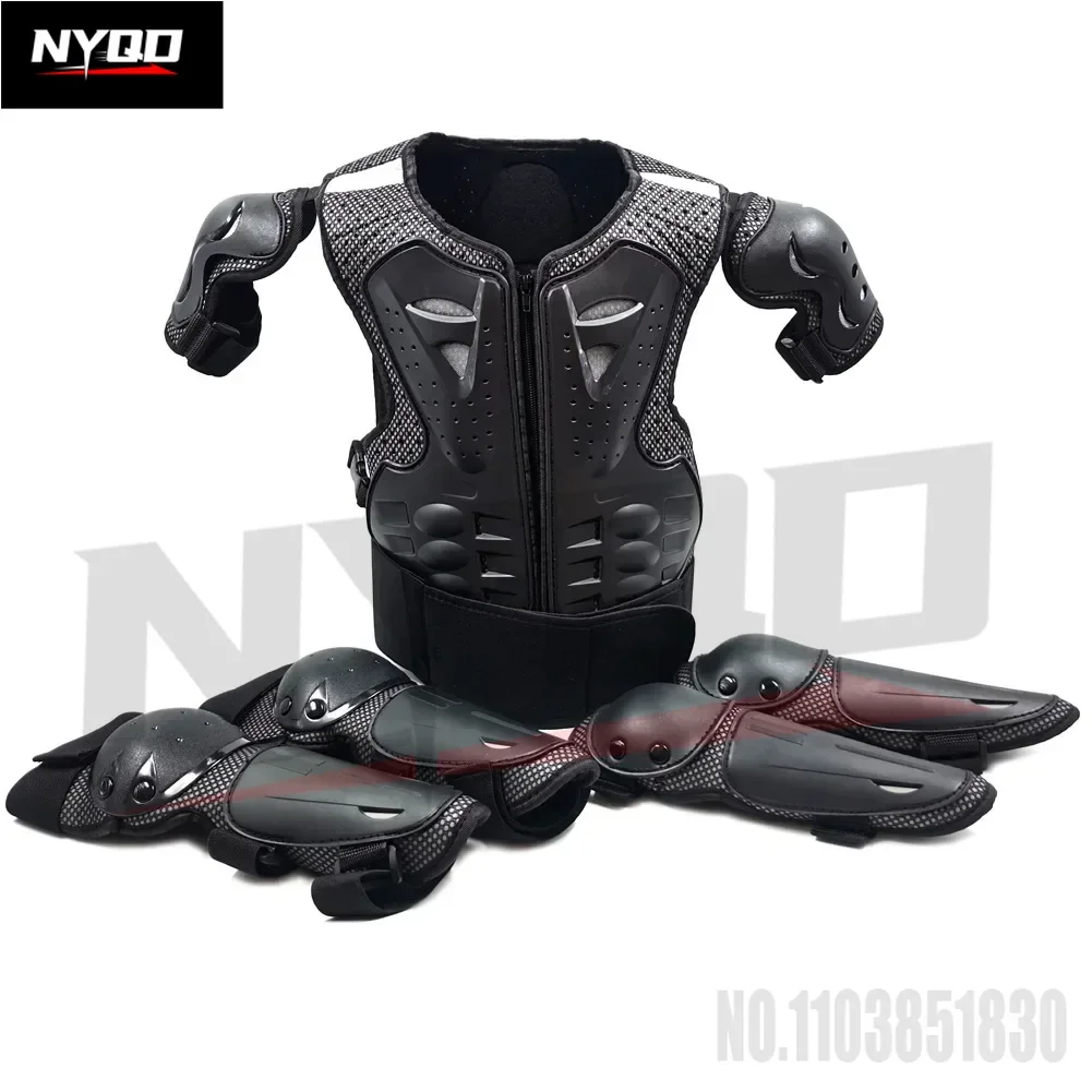 Motorcycle Children's Armor Set Racing Off road Protective Equipment Extreme Sports Safe Riding Knee Elbow Protectors 4-14 ages