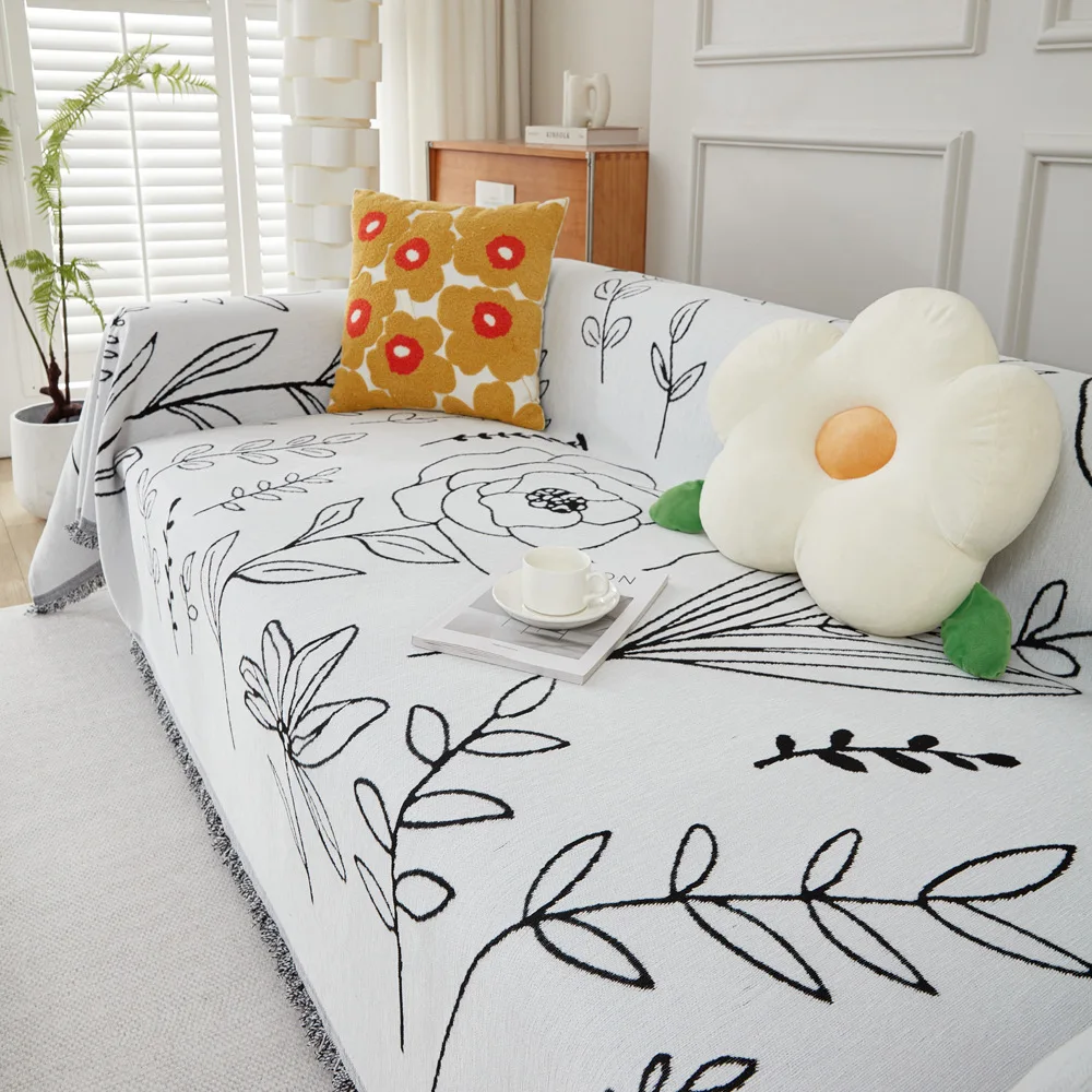 

Double-sided Sofa Cover Cloth Towel Four-season Universal Pad Cartoon Anti-cat Scratch All-inclusive Universal Sofa Blanket