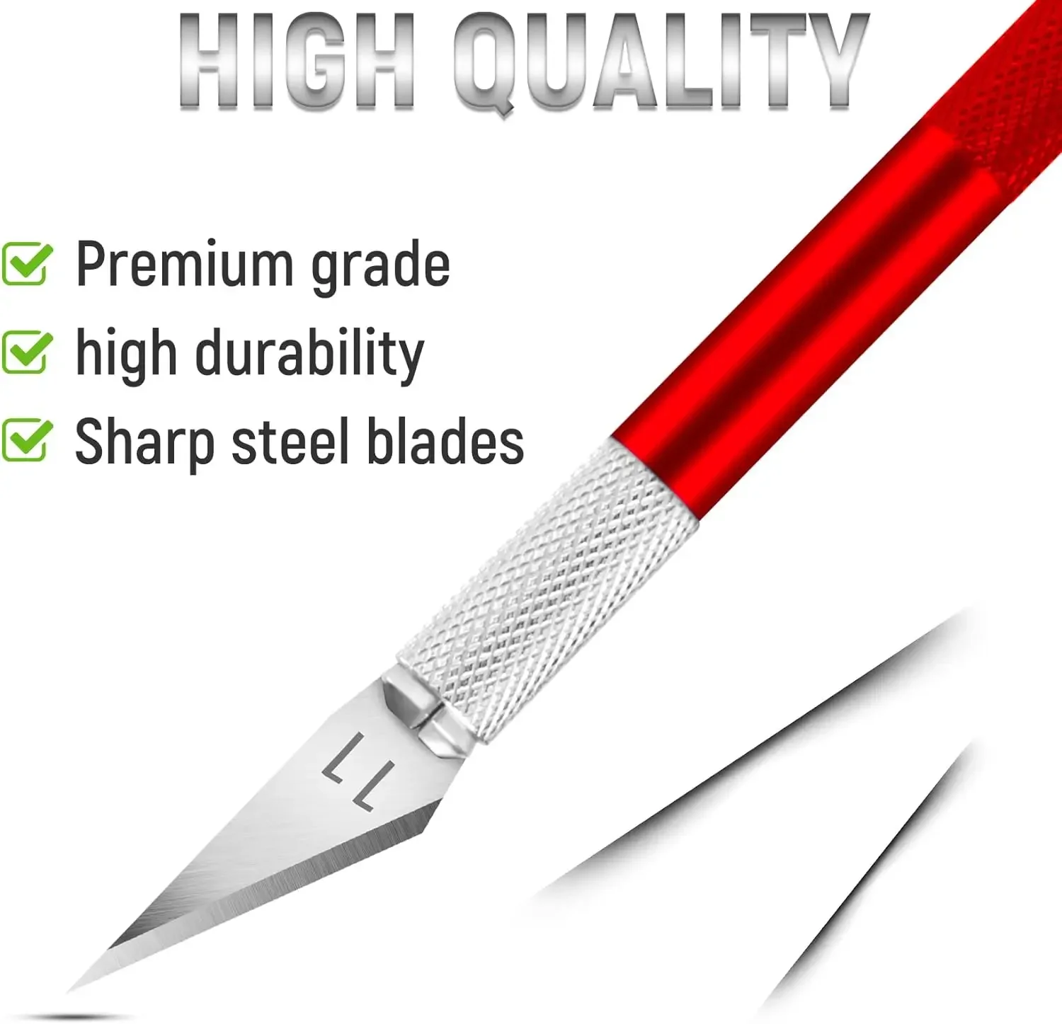 Knife Exacto 1 Pcs Stainless 1 Pcs Craft Knife Hobby Knife with 1Steel Exacto Blade Kit, 1pcs Steel 15CM Ruler for Art,