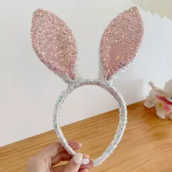 Plush Grey Rabbit Ear Headband with Earrings - Cosplay & Dress - Up Accessory (015)