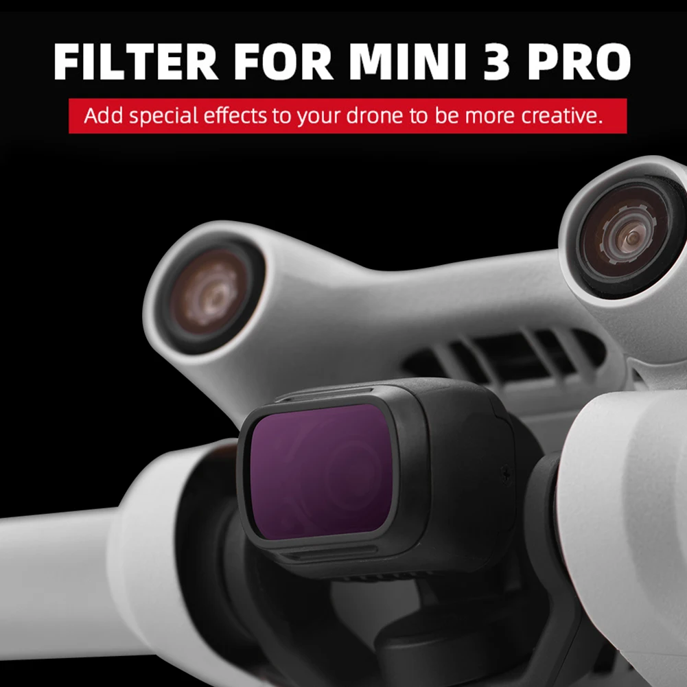 Aluminum Alloy Filter Set Glass Protection Glass Lens Protective Filter Replacement Drone Accessories for DJI Mini 3 Pro 3