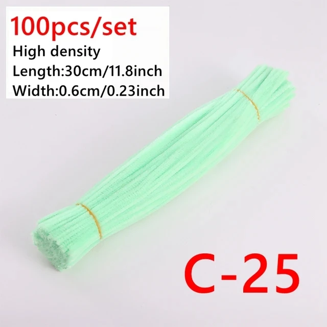 100pcs Vibrant Chenille Stems for Creative DIY Crafting