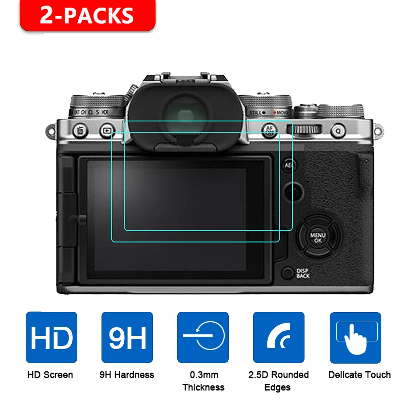 2Pcs Vetro Temperato Per Fujifilm X-T4 X-A7 Xa7 X A7 Xt4 X-T200 Xt200 T200 X100V X-Pro3 X-S10 Xs10 X-E4 Xe4 Protezione Dello Schermo
