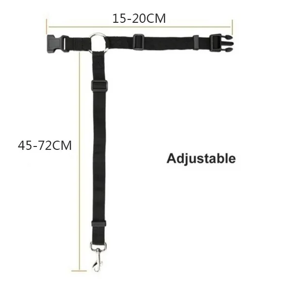 Adjustable Dog Seat Belt Dog Harness Pet Car Vehicle Seat Belt Pet Safety Leash Leads For Dogs/Cats Adjustable From 45 To 72 cm - Image 2