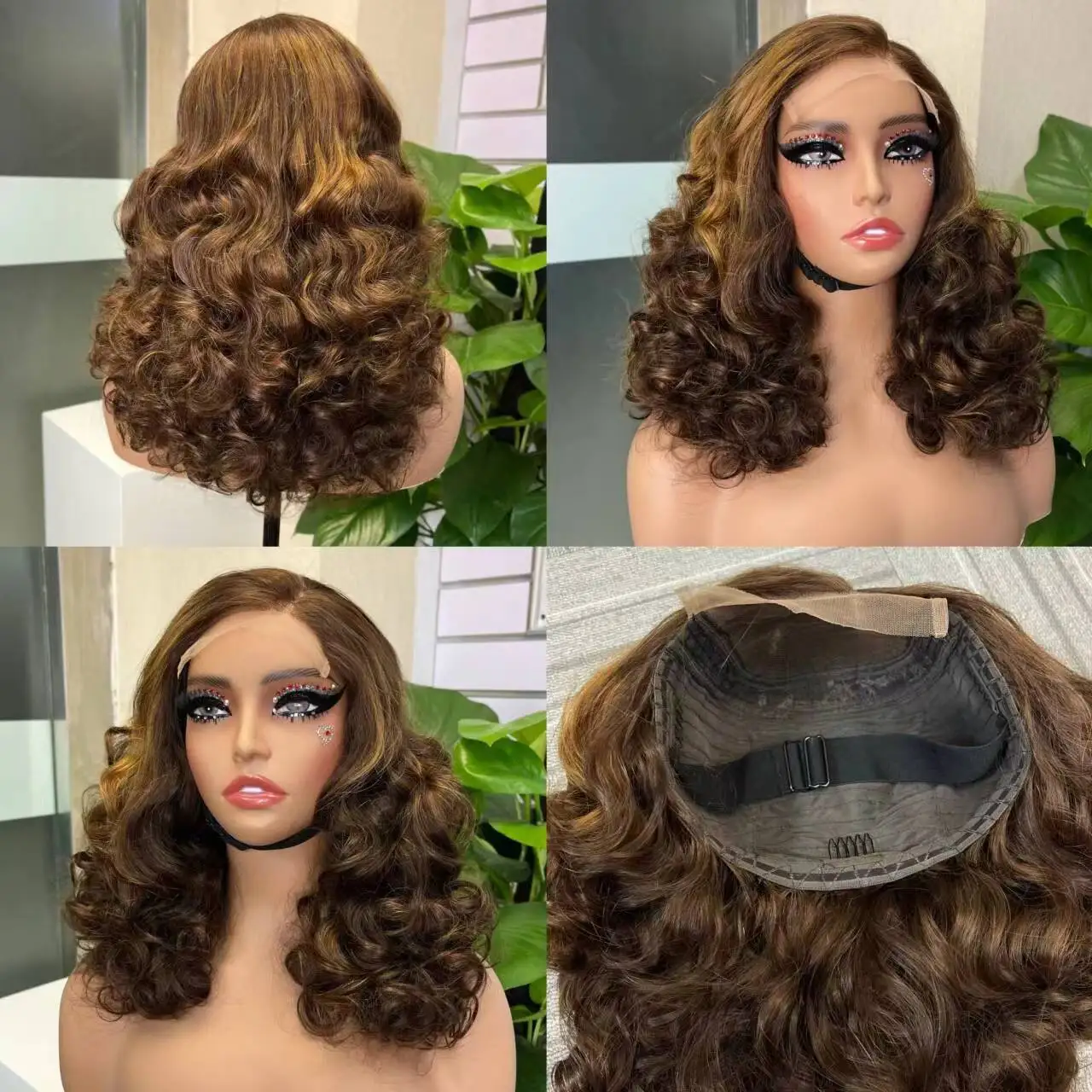 20inch 13x4 bouncy curly super double drawn SDD lace wig grade 14A