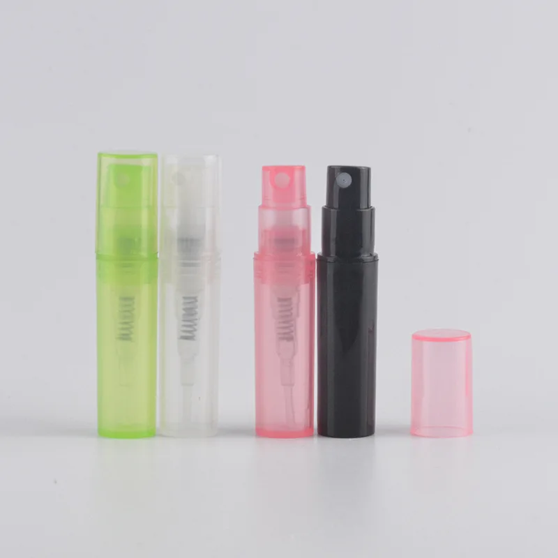 100Pcs/Lot 2 3ml Mini Plastic Perfume Bottle Bayonet Fine Mist Spray Bottle Travel Cosmetics Sample Bottle