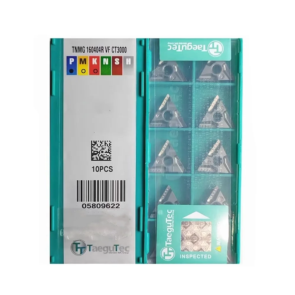 TNMG160404R-VF CT3000 TaeguTec Keramik-Drehmeißel Externer Drehwerkzeug-Einsatz für Stahlbearbeitung