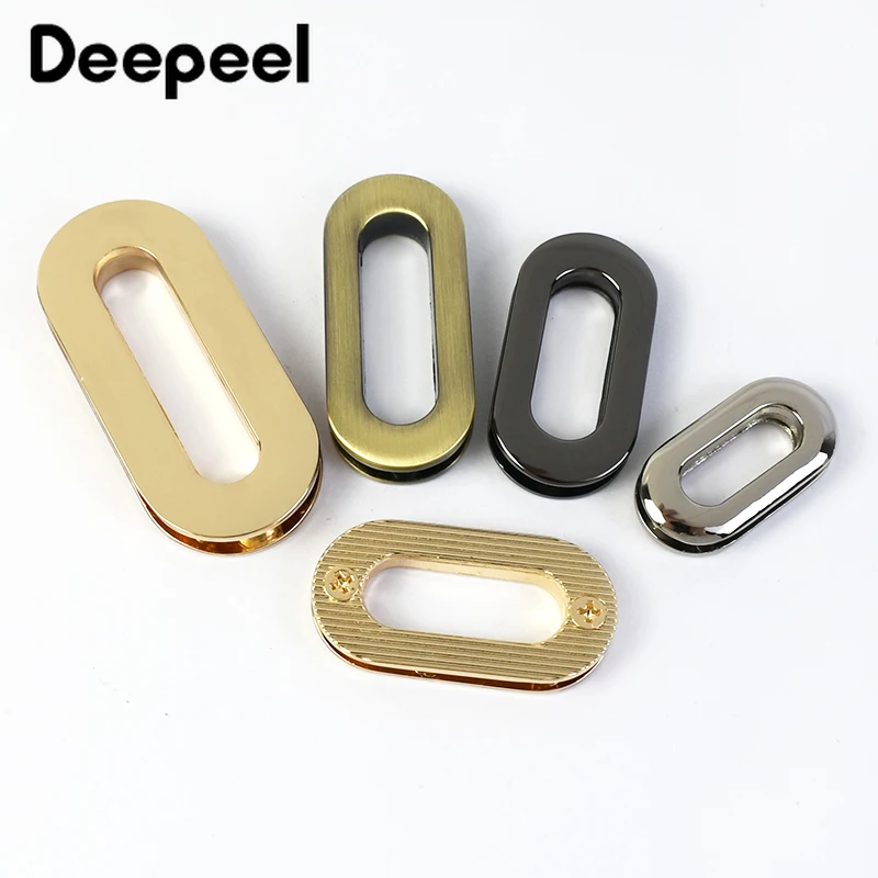 4 Stück Deepeel 18/25/32/38 mm Metallösen Schraubschnalle Ovale Tülle Haken für Taschen Riemen Schuhe Verschluss Gepäck Hardware Zubehör