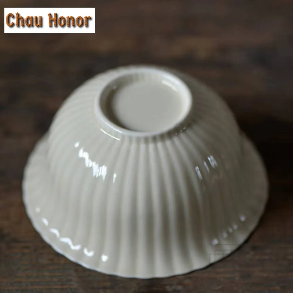 160ml Antique Chrysanthemum Petal Gaiwan Aesthetic Cup Saucer Tea Tureen Household Tea Maker Cover Bowl Drinkware Collection